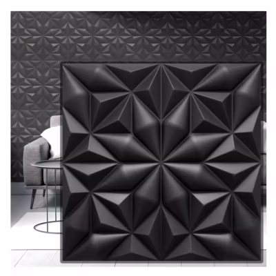 Panneaux de plafond et panneaux muraux Decoratif 3D Onyx Noir 2m² / 8pièces