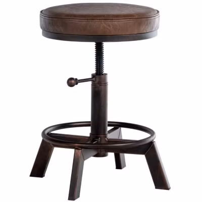Tabouret Destin OVEGNA similicuir réglable pivotant 42-65 cm