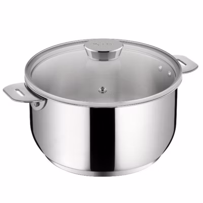 Casserole inox 20cm sans poignée + couvercle verre Lagostina 012138031214 salvaspazio+