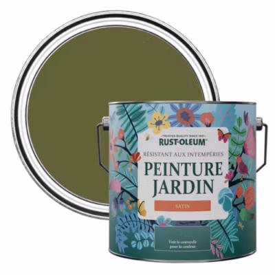 Peinture Verte pour Jardin et terrasse, Finition Satinée – RUST-OLEUM – Jasper 2,5 L
