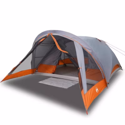 Tente de cabine familiale 6 personnes gris imperméable vidaXL