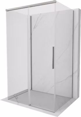 Mexen Rox-3S cabine de douche coulissante à 3 parois 150 x 70 cm, transparent, nickel brossé – 8C2-150-070-97-00-3S
