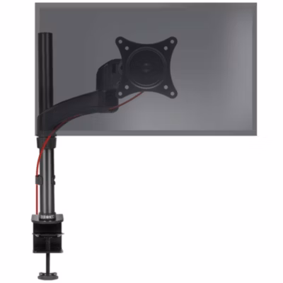 DM451X2 Support écran PC à pince pour bureau Bras de moniteur Rotatif Inclinable Pivotant Compatible VESA 75 100 Duronic