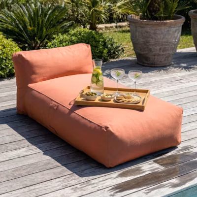 Salon de jardin modulable 2 places terracotta Mixi  Oviala