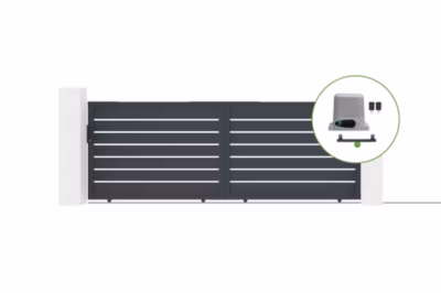 Portail coulissant motorisé 4m VOGEL H.140cm + Motorisation RANGER C300