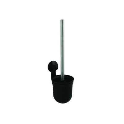 Brosse Wc avec support mural à  fixer PP ABS  PVC Super ventouses Noir mat MSV