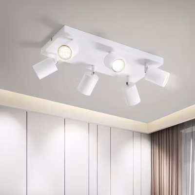 ZMH Spot De Plafond LED 6 Flammes Moderne Gu10 Spots Orientables 330 degrés Spots De Plafond Couloir Cuisine