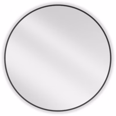 SILLA Miroir mural rond, 85 cm, cadre noir