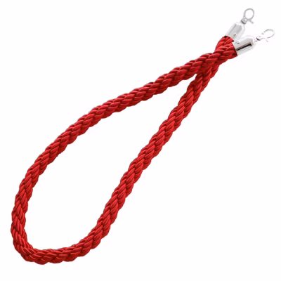 Cordon pour poteaux de guidage nylon tressé rouge  Oviala