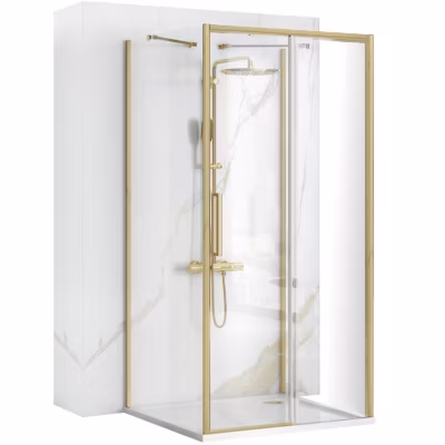 Cabine De Douche Rea Rapid Slide 120X80 Brush Gold