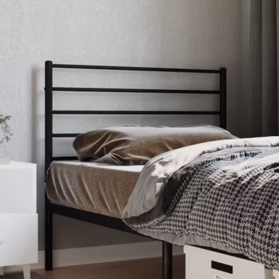 vidaXL Tête de lit métal noir 80 cm 352346