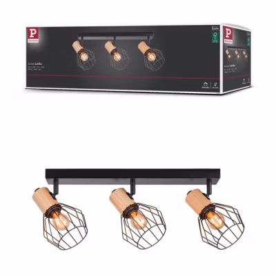 Spotlight Lanka E14 230V max. 3x20W gradable Noir