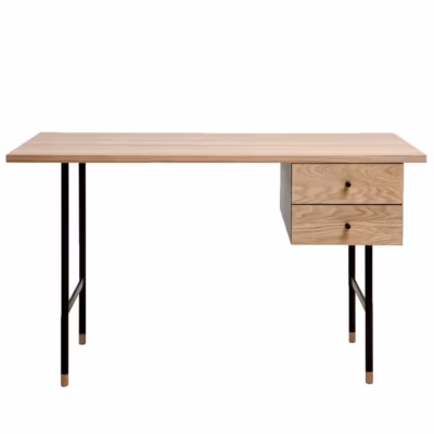 Bureau Design 2 Tiroirs « Jugend » 130cm Chêne
