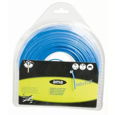 Fil de débroussailleuse – Fil nylon de coupe  – Monofil section ronde diam 2.7mm x 70 mètres – Blister – « Duraflex »