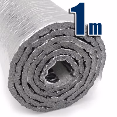 Isolation thermique 100 % aluminium avec mousse (1 m x 1,20 m). Isolation pour maisons, porches, radiateurs, caravanes et fourgons