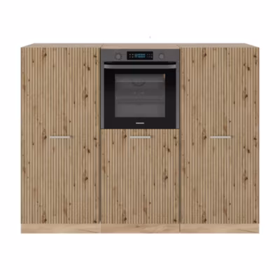 Vicco Bloc cuisine Chêne Artisan/Chêne doré 180cm sans PT