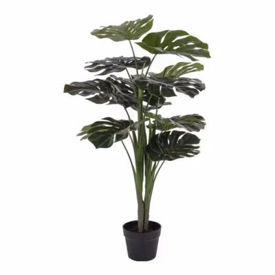 Plante Artificielle Monstera, Vert, Polyéthylène, 17x18x90 cm, Seven Design