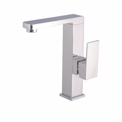 Mitigeur lavabo haut chromé avec bonde H 20 cm – Mezzo