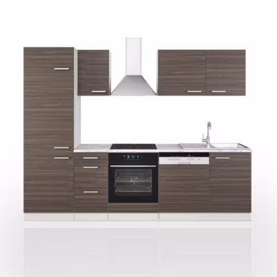 Vicco Cuisine gris noble/blanc 270cm sans PT