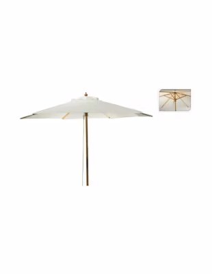 Parasol Avec Manche En Bois, Diamètre 250cm