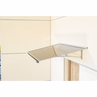 ARCTOM Auvent Vilgo 150×83,5, couleur silver RAL9006, panneau sandwich AL PE AL