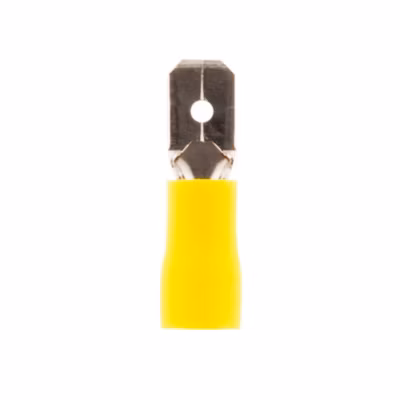 10 cosses languettes mâles diamètre 6,3mm – Jaune – Zenitech