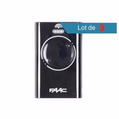 Lot de 5 Télécommandes FAAC XT2 433 SLH BLACK