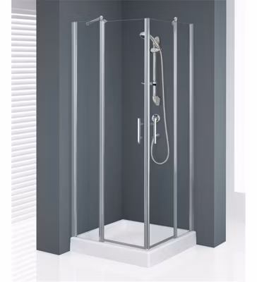 Cabine de douche Portes pivotantes Accès d&rsquo;angle 80 cm Domino ALTERNA
