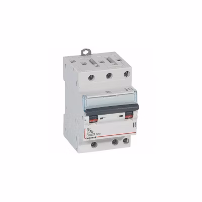 407840 Disjoncteur Tripolaire 25a – 3p Courbe C – 6/10ka – à Vis – Legrand Dx3