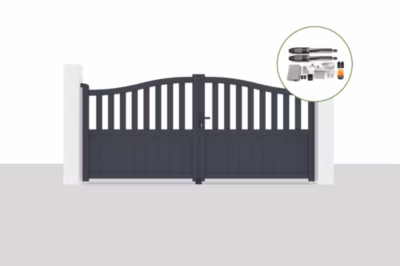 Pack Portail battant électrique 3×1,4m MEIJE + Motorisation TANKER B700