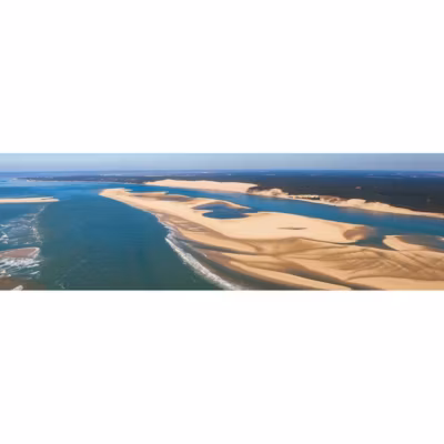Tableau sur toile bassin d&rsquo;arguin dune du pilat 30×97 cm Fabriqué en France