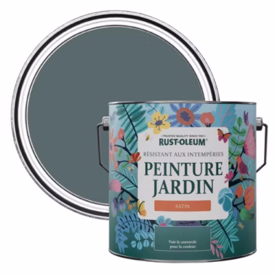 Peinture Bleue pour Jardin et terrasse, Finition Satinée – RUST-OLEUM – Deep Sea 2,5 L