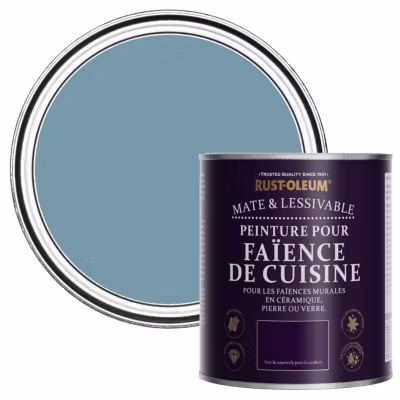 Peinture Bleue pour Faïence de Cuisine, Mat – RUST-OLEUM – Océan 750ml