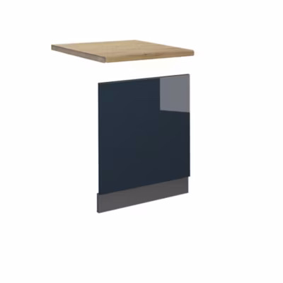 Vicco panneau de lave-vaisselle  Bleu foncé brillant 60cm , PT Chêne