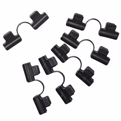 Lot 6 dbles clips de fixation  11 mm