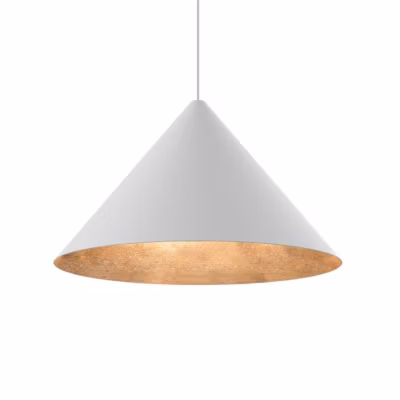 LUMICOM – PINOCCHIO Suspension, 1X E27, max 42W, métal, blanc/feuille d&rsquo;or, D.70cm