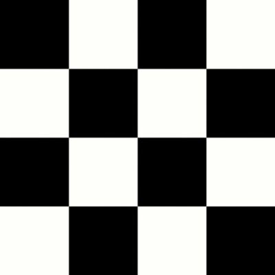 Sol vinyle effet damier noir & blanc – Rouleau de 4m x 3m