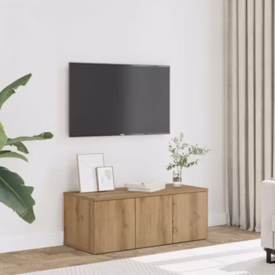 Meuble TV-Banc TV-Meuble Télé chêne artisanal 80x34x30 cm bois d&rsquo;ingénierie vidaXL 245802