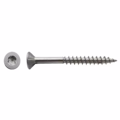 100 Vis Bois Tête Fraisée Torx T25 F/Partiel 5 x 100 mm – Inox A2 – D-Work
