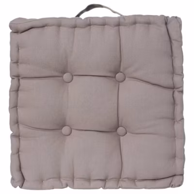 Coussin de sol gris 40×40 cm – Atmosphera
