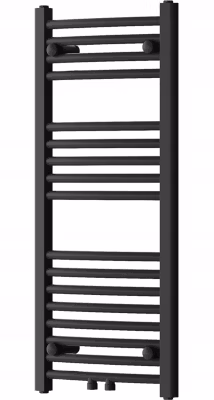 Silla Sèche-serviettes eau chaude 312W 90x40x4,4cm, Noir
