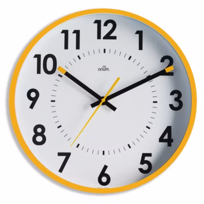 Horloge silencieuse Abylis diamètre 30cm – Ocre – Orium
