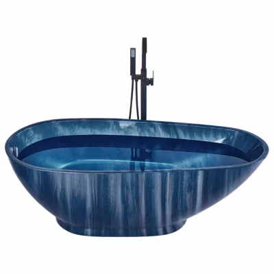 Baignoire îlot RIOJA 170 x 80 cm Bleu marine