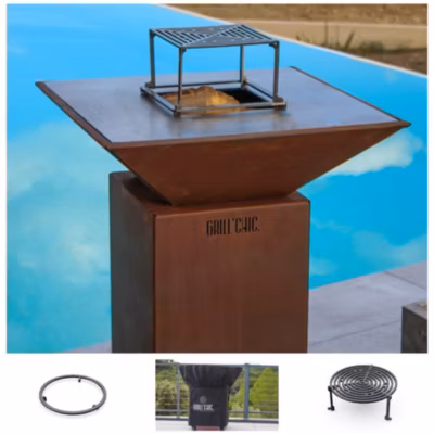 Pack Printemps Brasero Auvergnat Corten Normal Carre 62 Simple Cuve