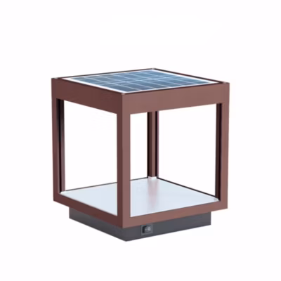 Lanterne solaire à visière LED alimentée par batterie 3,5 W, IP54 Corten