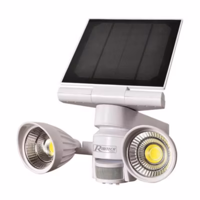 Spot solaire 2×4 watt 600 lumen IP44 avec détecteur