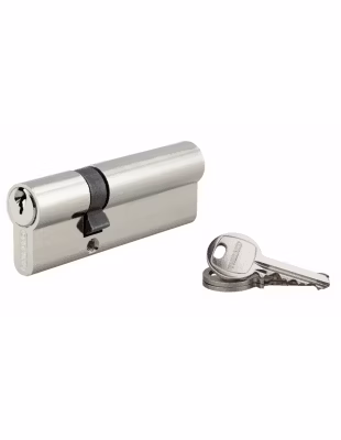 Cylindre de serrure double entrée SA UNIKEY (achetez-en plusieurs, ouvrez avec la même clé),  30x60mm, 3 clés, nickelé – THIRARD