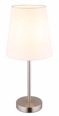 Lampe à poser métal nickel mat, 1x E14 JORIS
