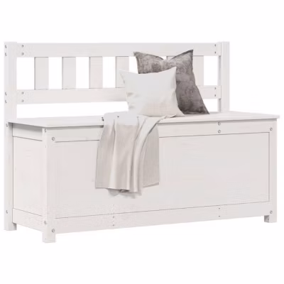 vidaXL Banc Siège de Salon Banc d&rsquo;Entrée Banc de Rangement Meuble de Salle de Séjour Maison Intérieur Blanc 110x41x76,5 cm 823555