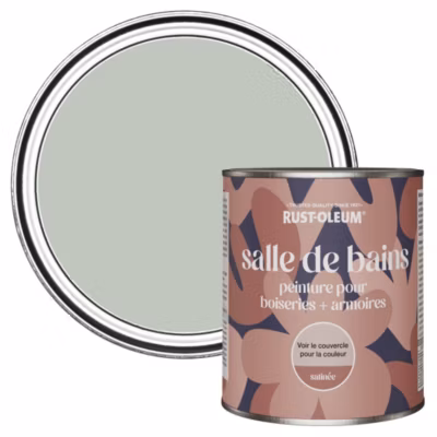 Peinture Verte pour Boiseries de Salle de Bains, Satinée – RUST-OLEUM – Vert craie 750ml